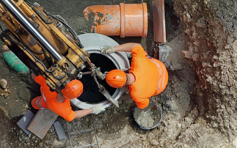 travaux assainissement Fleury-Mérogis